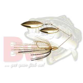 War Eagle Gold Frame Tandem Willow Spinnerbait Gold Shiner 3/8 oz