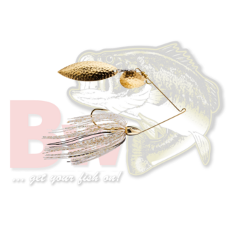War Eagle Gold Spinnerbait - Colorado Willow Hammered