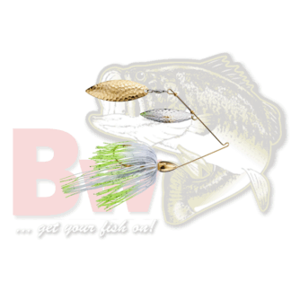War Eagle Gold Spinnerbait - Double Willow Hammered